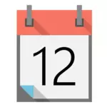 Spirala calendarul icon vector ilustrare