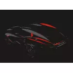 Vector drawing of sports car