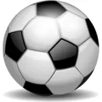 वेक्टर क्लिप आर्ट का प्रतिबिंब के साथ फुटबॉल बॉल