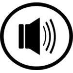 Immagine vettoriale icona audio