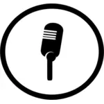 Immagine vettoriale di icona microfono