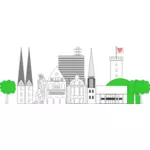Edificios de ciudad Bielefeld gráficos vectoriales
