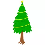 Natural Christmas tree vector clip art