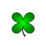 Vector de la imagen verde trébol de cuatro hojas
