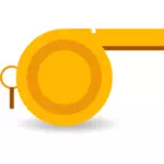 Image vectorielle sifflet orange