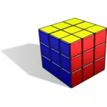 Rubik kubus dengan gambar vektor bayangan
