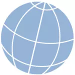 Simple globe icône vector clipart