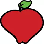 Grafika wektorowa zniekształcony kształt jabłka
