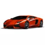 Røde Lamborghini vektortegning