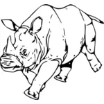 Ходьбы носорожьи векторные картинки