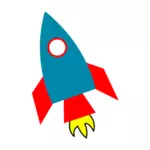 Dibujos animados espacio cohete vector de la imagen