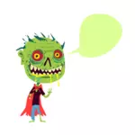 Zombie portret desen vector