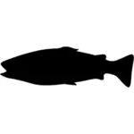 Fisk silhuett vektor illustration