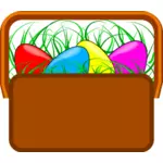 Easter basket vector tekening