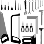 Utvalg av verktøy for vektor illustrasjon