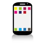 Färgstark smartphone vektor mage