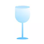 Niebieskie szkło wino