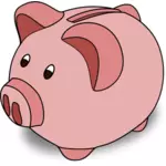 Cartoon piggy bank vector afbeelding