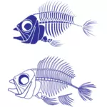 魚の骨格ベクトル グラフィック