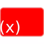 Merah fungsi ikon vektor ilustrasi