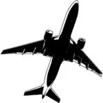 Vliegtuig monochroom vector