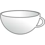 Vektör çizim çay boş bir fincan