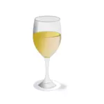 Vaso de vino blanco