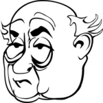 Tvář starého holohlavý muž