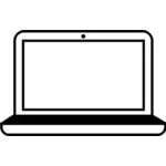 Ouvrir ordinateur portable avec une webcam image clipart vectoriel