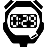 Vector clip art of digital stopwatch