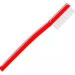 Vector bildet av grunnleggende røde tannbørste