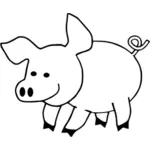 Image de vecteur pour le timbre cochon