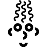 Vector clip art of spiral man head
