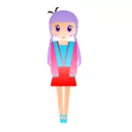 紫色头发的女孩