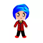 Kid with blue hair