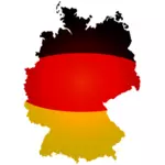 Politiska flagga karta över Tyskland vektorbild