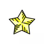 Sarı dekoratif yıldız