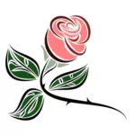 Stilisierte rose Kunst