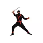 Agente de ninja com espada
