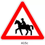 Koně zbavit dopravní značka