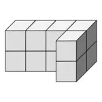Isometrisk dice bygga vektorbild