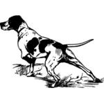 Metsästys koiran vektori kuva