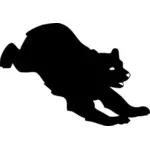 Zwarte beer silhouet