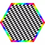 Färgglada hexagon