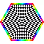 Hexagon pelangi