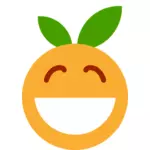 Orange très heureux