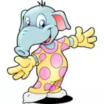 Éléphant en pyjama