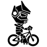 Abstrakt motorsykkel rider