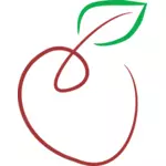 Jabłko wektor rysunek
