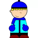 Boy in winter clothes